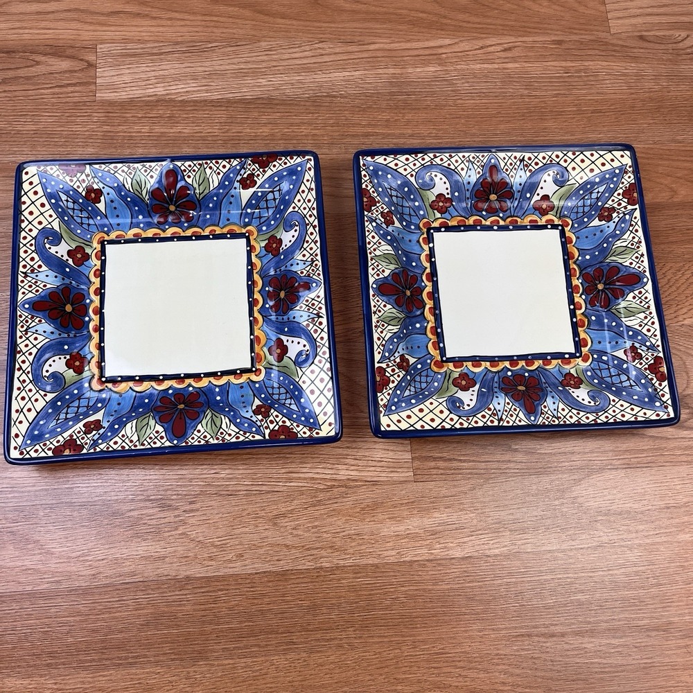 Lot of 2 Espana Lifestyle Tabletops Unlimited 10.5" Toluca Dinner Plates